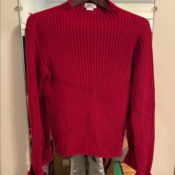 Red Large Ribbed Sweater - Picture 1 of 3